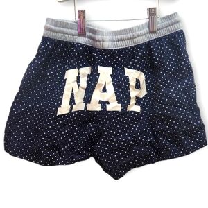 GAP pajama shorts 2017 with NAP word in the back